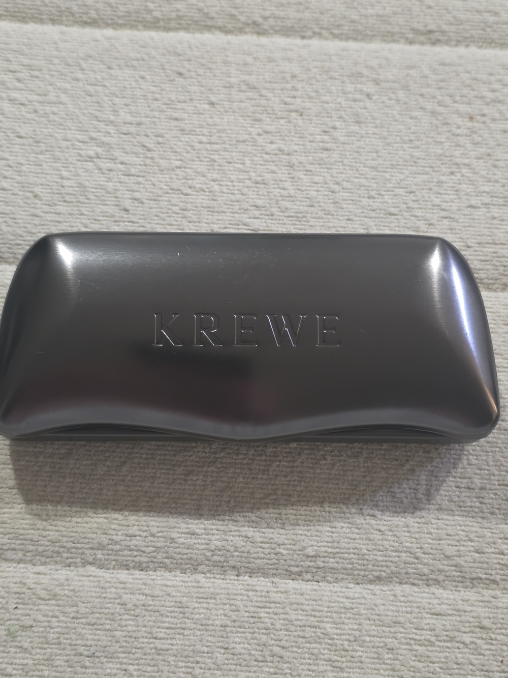 KREWE Matte Gray Metal Sunglasses Case
